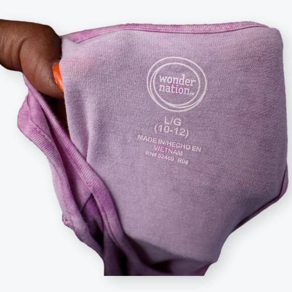 Wonder Nation Purple Water Color Girls Cross Back Tank L - Picture 5 of 7